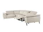 Mini Wonder - Italian Modern Grey Leather Sectional Sofa with Right Facing Recliner by VIG Furniture - View 8
