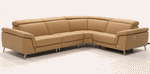 Mini Wonder - Italian Modern Deserto Leather Sectional Sofa with Right Facing Recliner by VIG Furniture - View 9