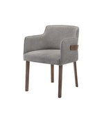 Castillo + Jordan - Modern Grey Fabric + Walnut 4-Piece Dining Set by VIG Furniture - View 6