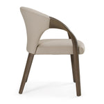Wynetta Mid-Century Modern Grey Vegan Leather + Grey Ash Dining Chair by VIG Furniture - View 2