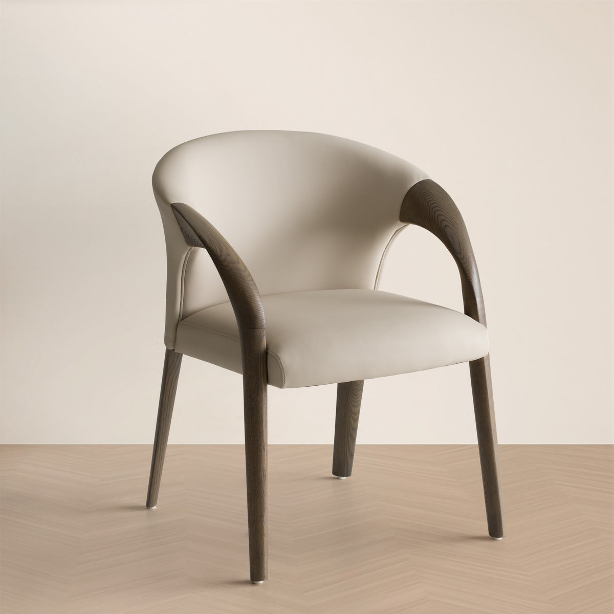 Wynetta Mid-Century Modern Grey Vegan Leather + Grey Ash Dining Chair by VIG Furniture - View 6