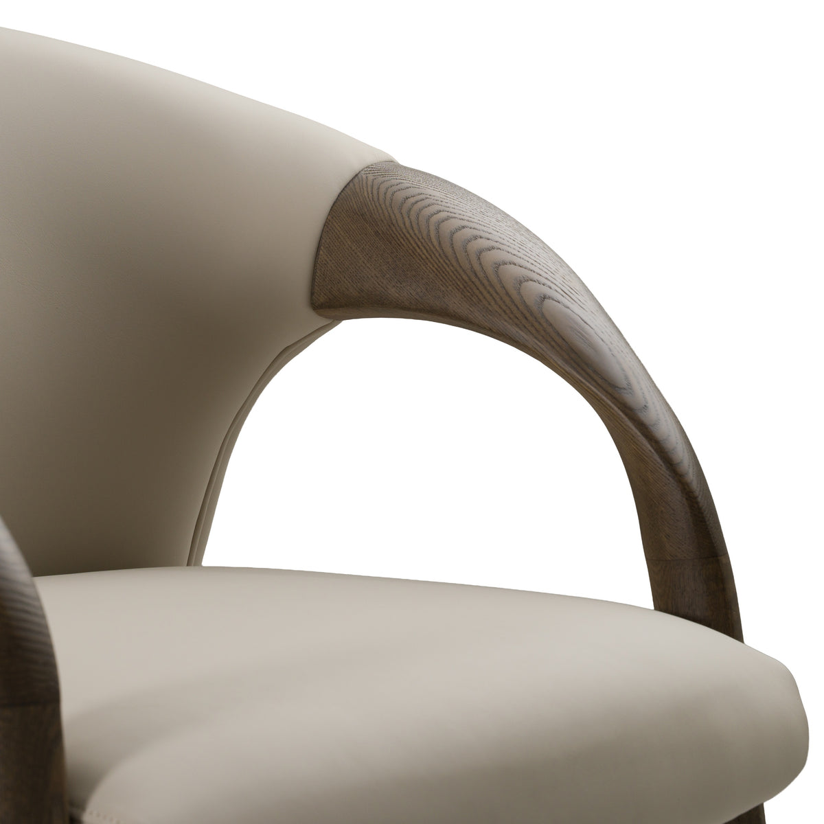 Wynetta Mid-Century Modern Grey Vegan Leather + Grey Ash Dining Chair by VIG Furniture - View 4