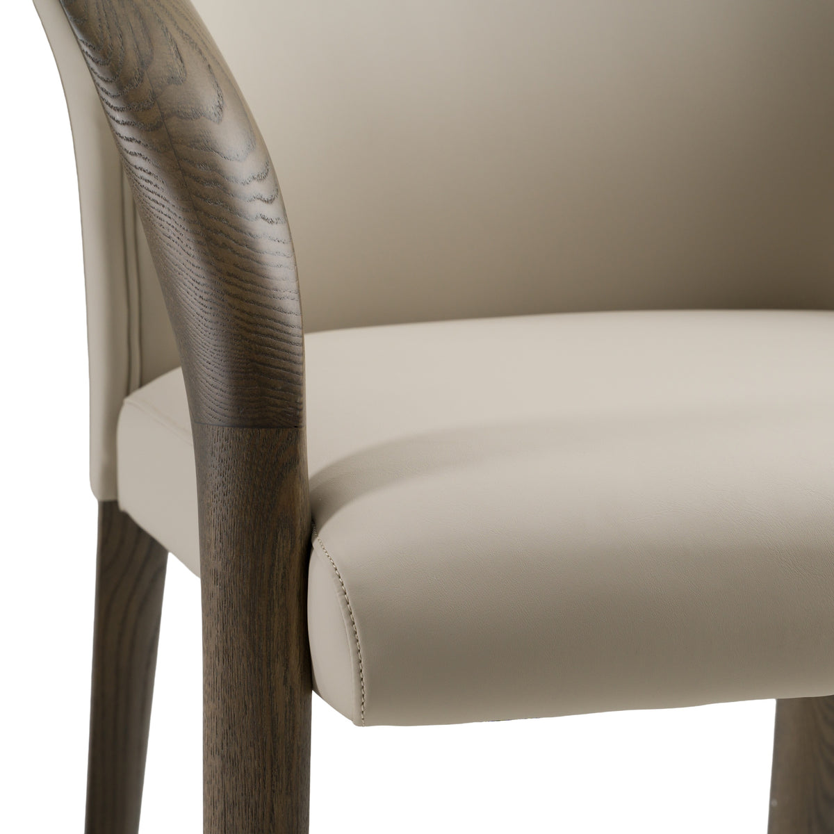 Wynetta Mid-Century Modern Grey Vegan Leather + Grey Ash Dining Chair by VIG Furniture - View 5