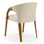 Wynetta Mid-Century Modern Grey Vegan Leather + Walnut Dining Chair by VIG Furniture - View 9