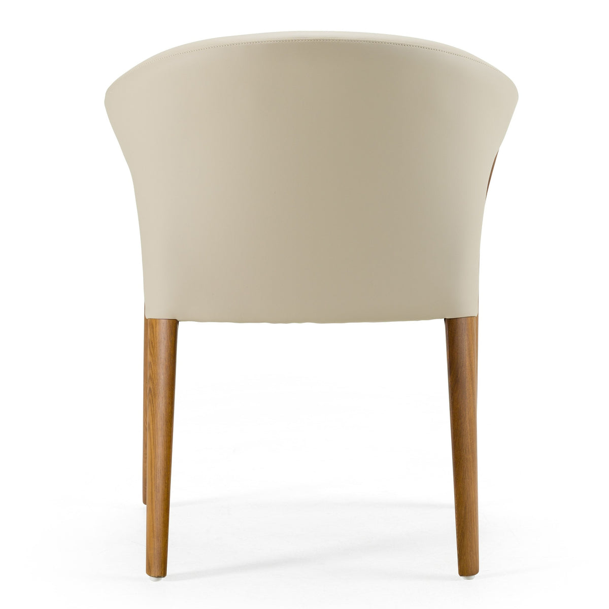 Wynetta Mid-Century Modern Grey Vegan Leather + Walnut Dining Chair by VIG Furniture - View 7