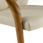 Wynetta Mid-Century Modern Grey Vegan Leather + Walnut Dining Chair by VIG Furniture - View 2