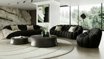 Yolonda - Modern Curved Black Fabric Loveseat by VIG Furniture - View 2