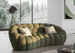 Yolonda - Modern Curved Green Fabric Loveseat by VIG Furniture - View 2