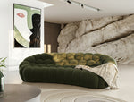 Yolonda - Modern Curved Green Fabric Sofa by VIG Furniture - View 7