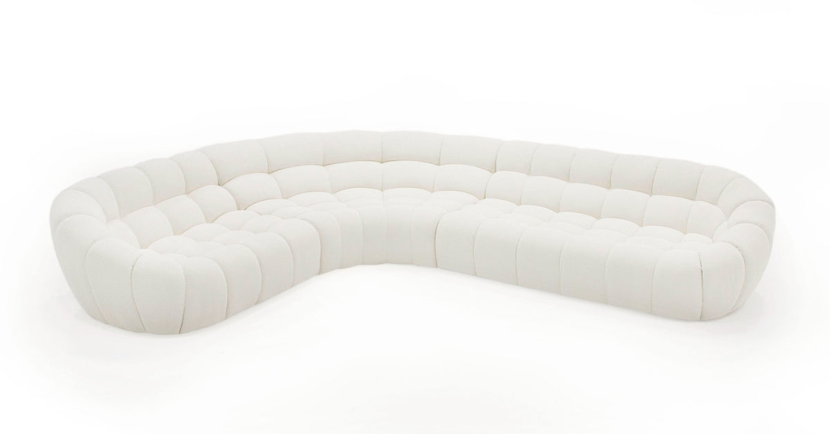 Yolonda - Off-White Fabric Sectional Sofa by VIG Furniture - View 3
