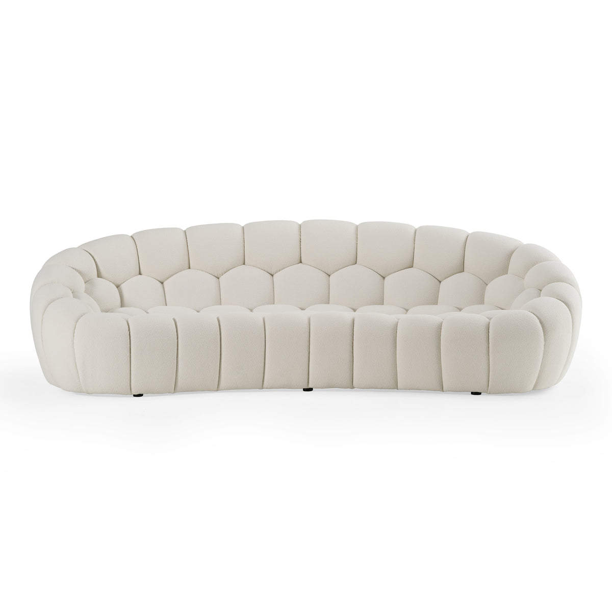 Yolonda - Modern Curved Off-White Fabric Sofa by VIG Furniture - View 1