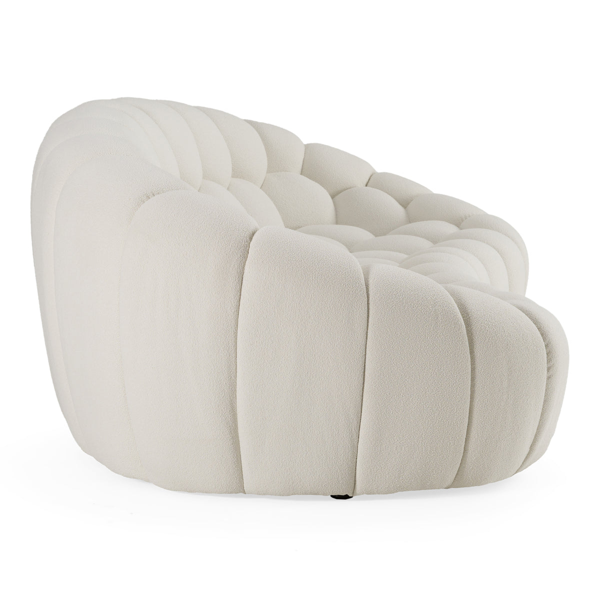 Yolonda - Modern Curved Off-White Fabric Sofa by VIG Furniture - View 3