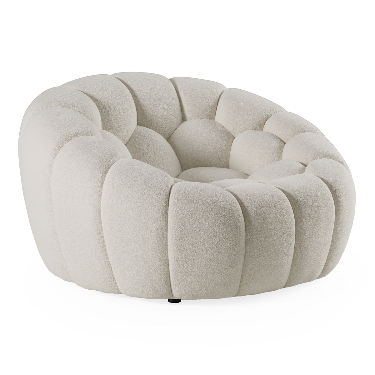 Yolonda - Modern Curved Off-White Fabric Chair by VIG Furniture - View 1