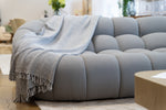 Yolonda - Modern Curved Light Grey Fabric Sofa by VIG Furniture - View 8