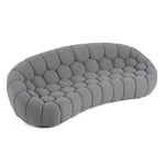 Yolonda - Modern Curved Light Grey Fabric Sofa by VIG Furniture - View 3