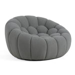 Yolonda - Modern Curved Light Grey Fabric Chair by VIG Furniture - View 1