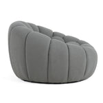 Yolonda - Modern Curved Light Grey Fabric Chair by VIG Furniture - View 3
