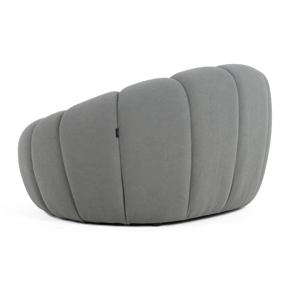 Yolonda - Modern Curved Light Grey Fabric Chair by VIG Furniture - View 5