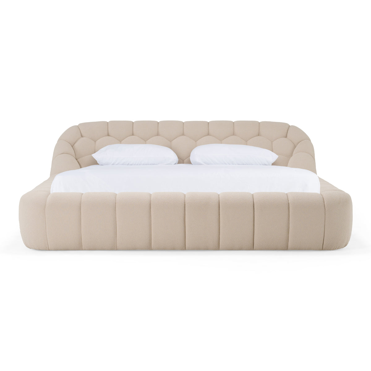 Yolonda - Modern Beige Fabric Bed by VIG Furniture - View 1