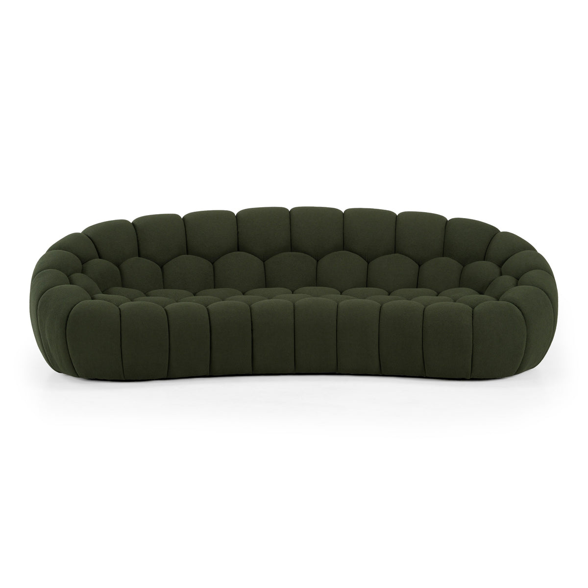 Yolonda - Modern Curved Green Fabric Sofa by VIG Furniture - View 1