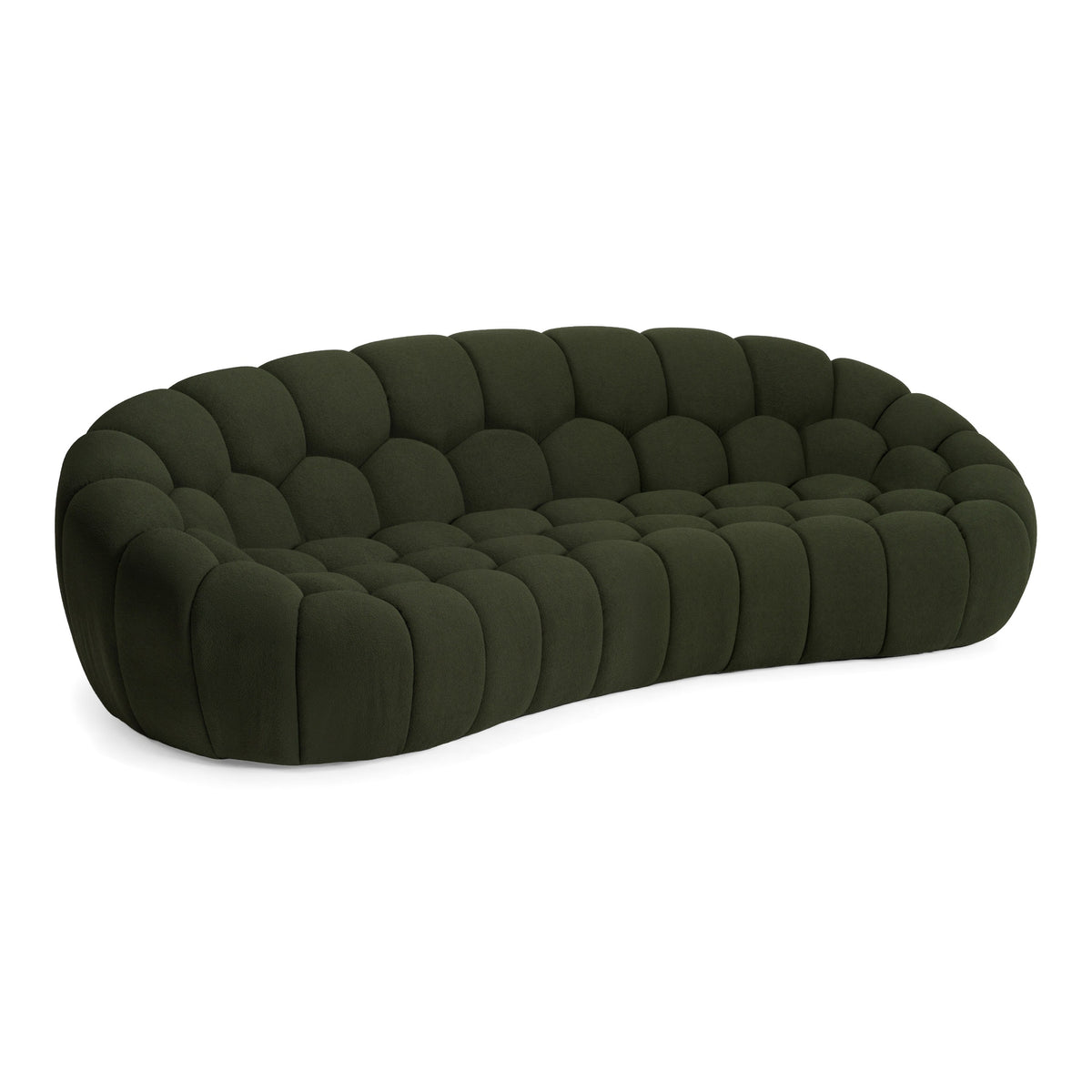 Yolonda - Modern Curved Green Fabric Sofa by VIG Furniture - View 12