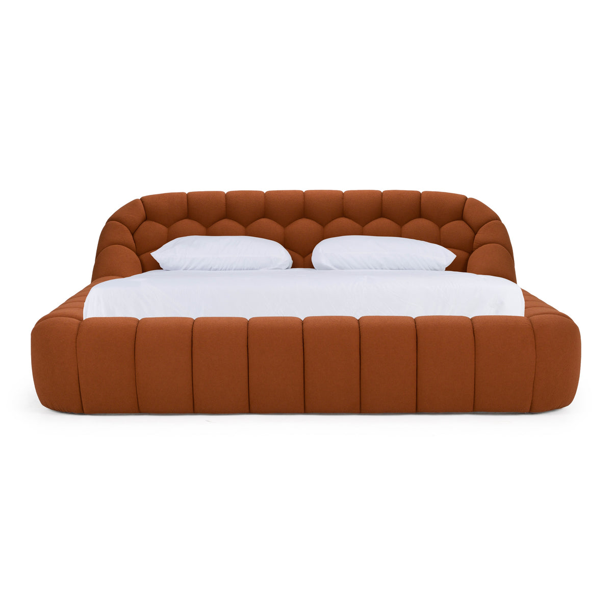 Yolonda - Modern Orange Fabric Bed by VIG Furniture - View 1