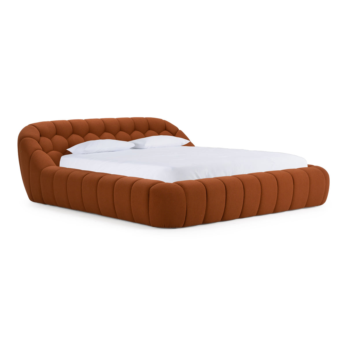 Yolonda - Modern Orange Fabric Bed by VIG Furniture - View 4