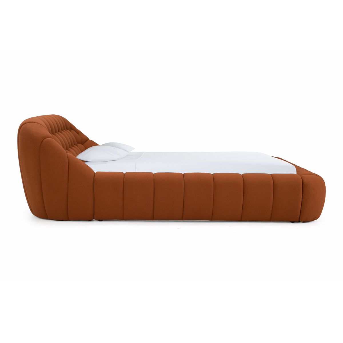 Yolonda - Modern Orange Fabric Bed by VIG Furniture - View 5