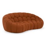 Yolonda - Modern Curved Orange Fabric Loveseat by VIG Furniture - View 4