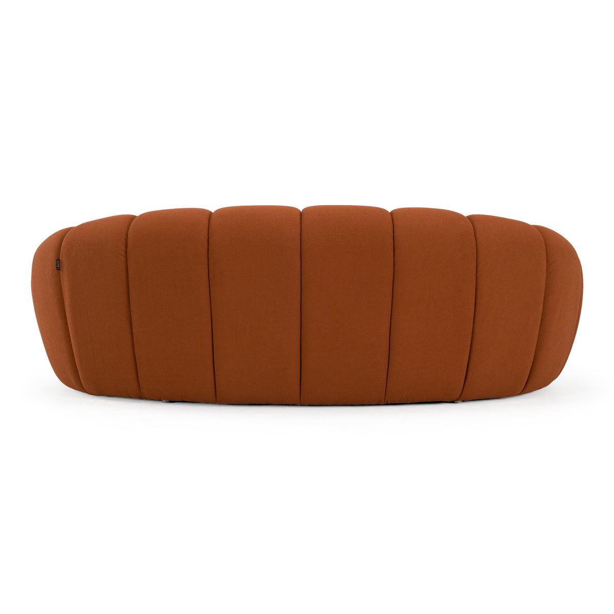 Yolonda - Modern Curved Orange Fabric Loveseat by VIG Furniture - View 6