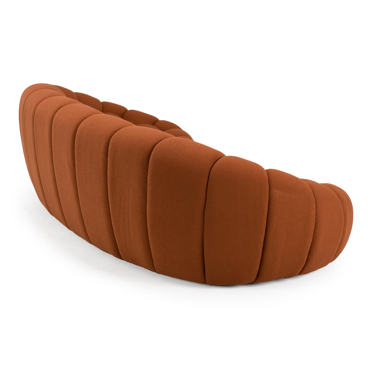 Yolonda - Modern Curved Orange Fabric Sofa by VIG Furniture - View 6