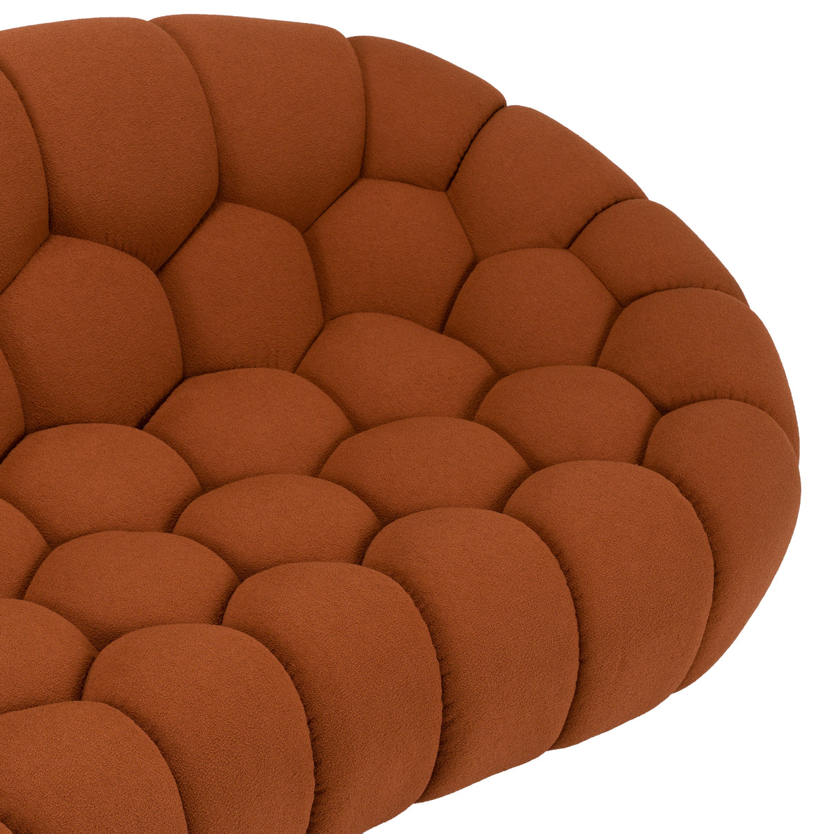 Yolonda - Modern Curved Orange Fabric Sofa by VIG Furniture - View 8