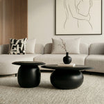 Kalvin - Modern Black Concrete Nesting Coffee Table Set by VIG Furniture - View 5