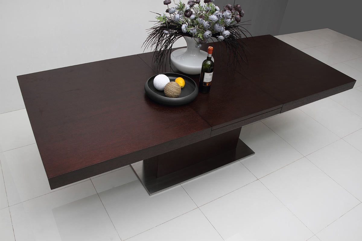 Zenith Modern Red Oak Extendable Dining Table by VIG Furniture - View 10