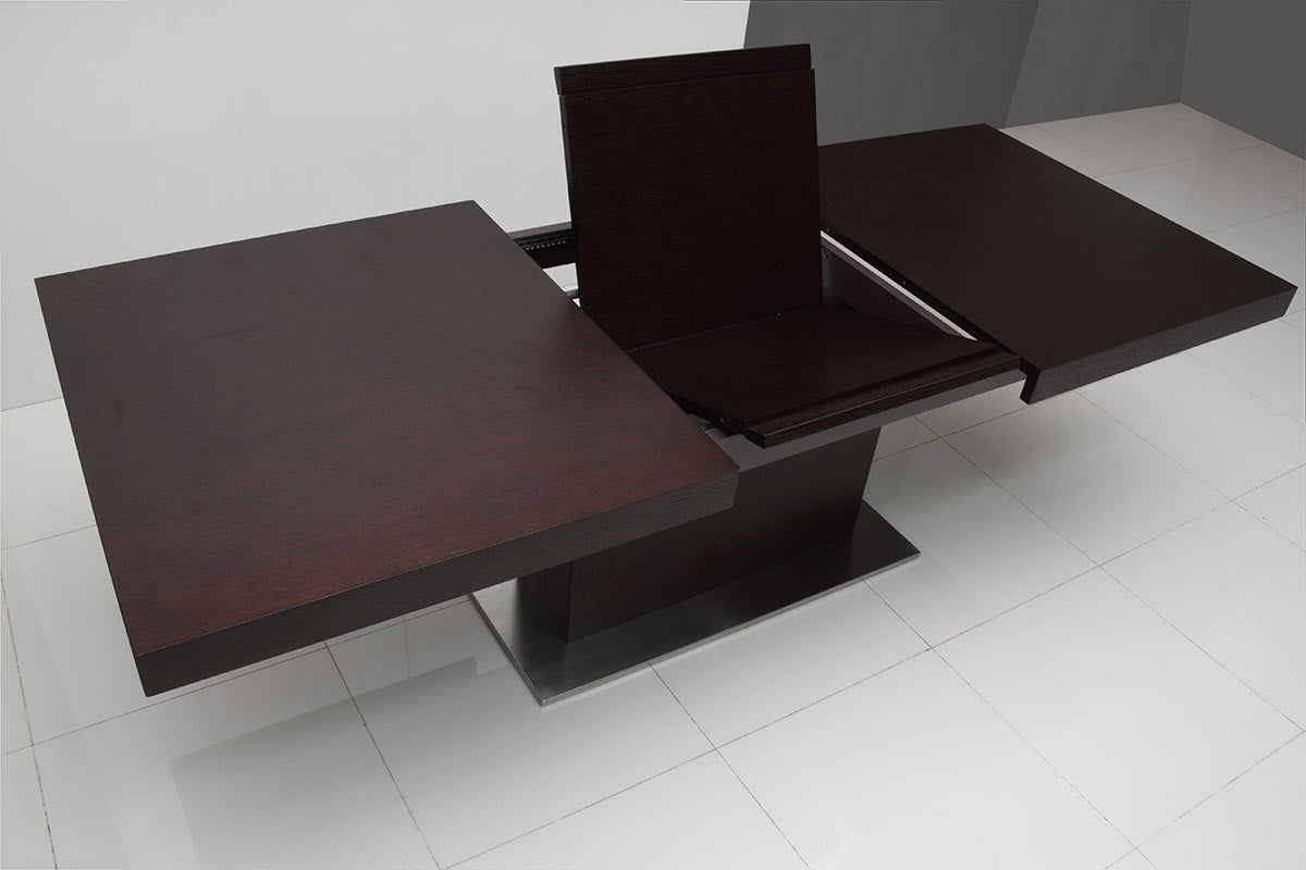 Zenith Modern Red Oak Extendable Dining Table by VIG Furniture - View 12