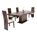 Zenith Modern Red Oak Extendable Dining Table by VIG Furniture - View 1
