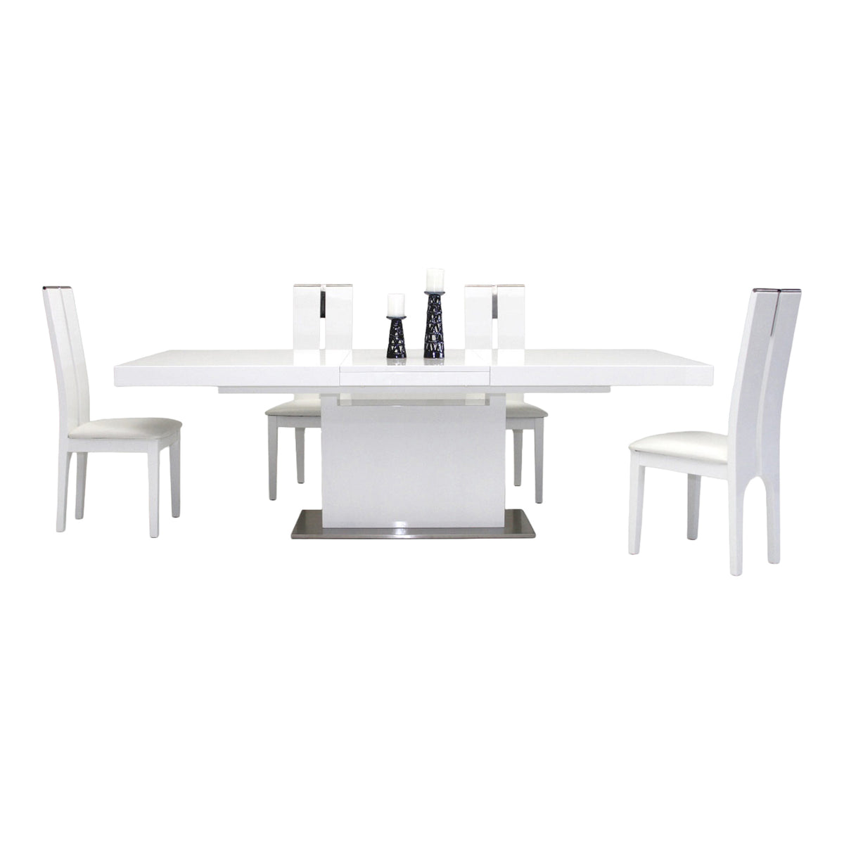 Zenith Modern White Extendable Dining Table by VIG Furniture - View 1