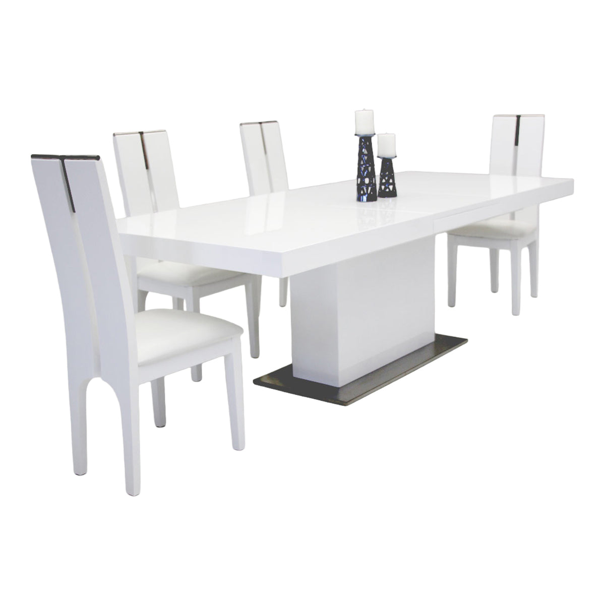 Zenith Modern White Extendable Dining Table by VIG Furniture - View 13