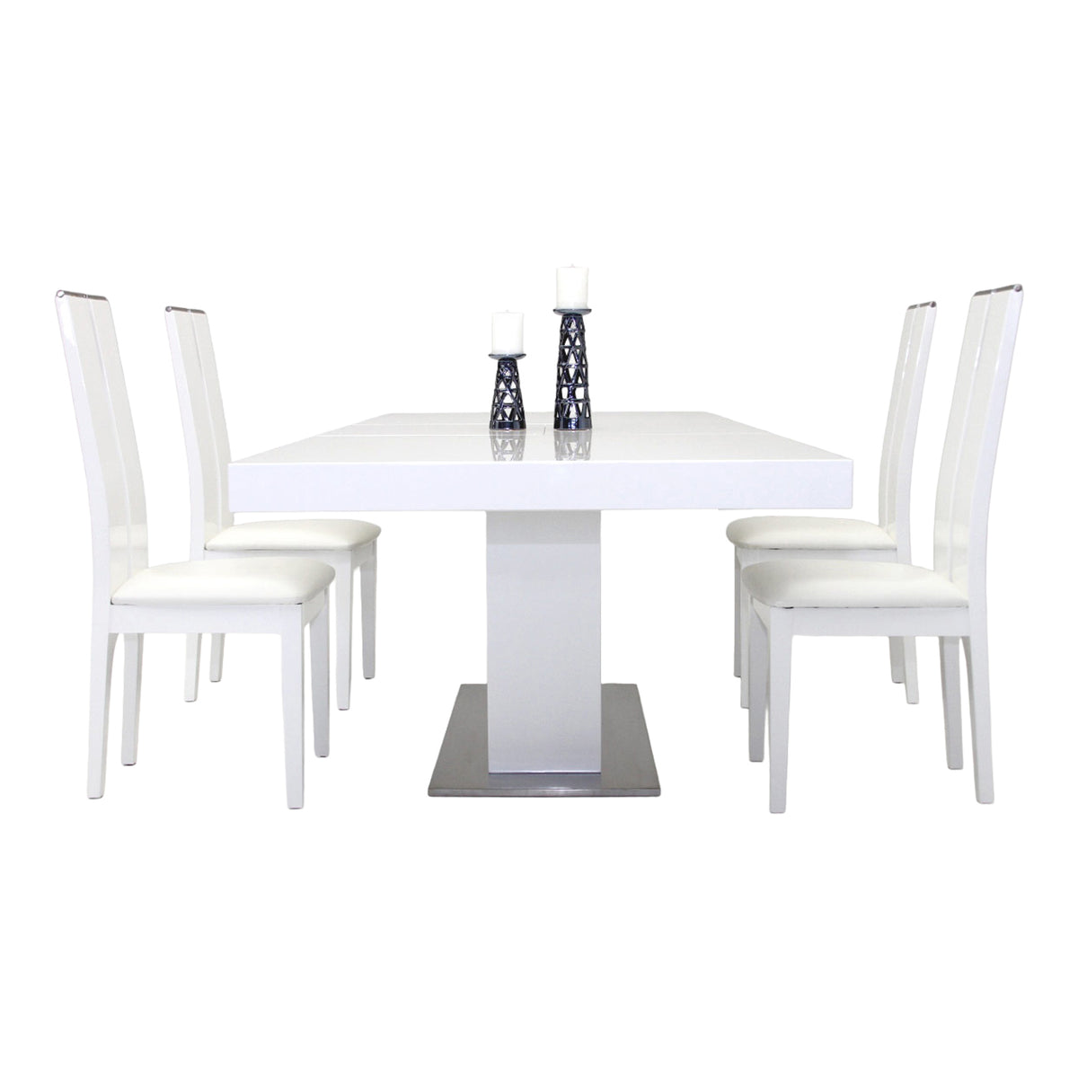 Zenith Modern White Extendable Dining Table by VIG Furniture - View 14