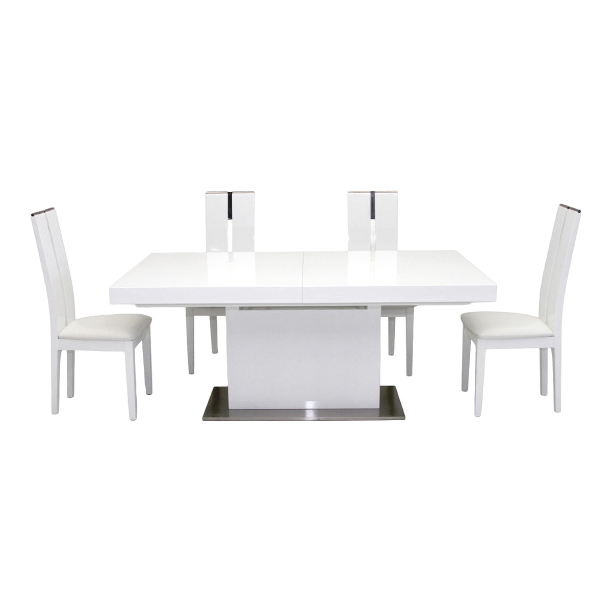 Zenith Modern White Extendable Dining Table by VIG Furniture - View 15