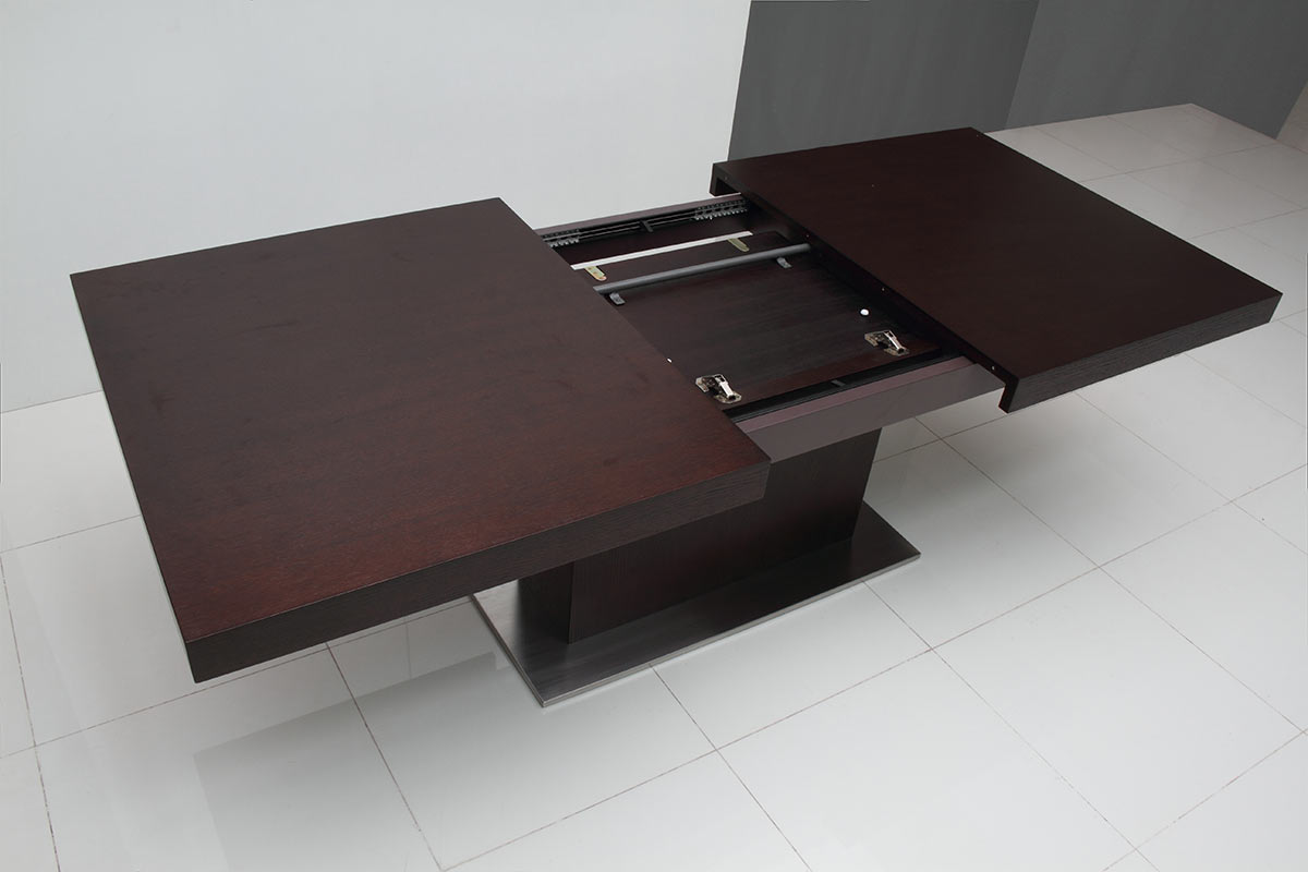 Zenith Modern Red Oak Extendable Dining Table by VIG Furniture - View 11