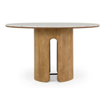 Zorhan - Modern White Marble + Mango Round Dining Table by VIG Furniture - View 1