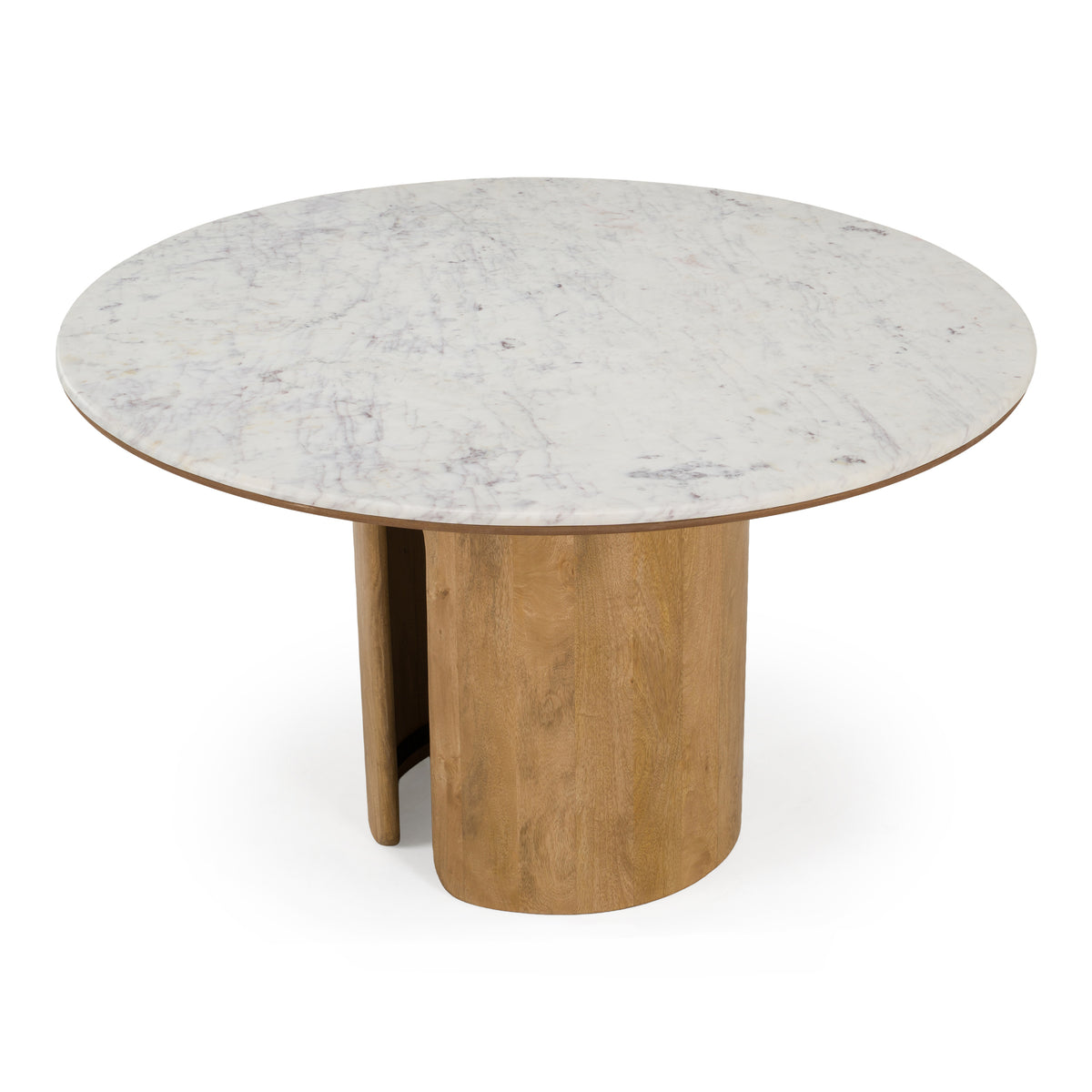 Zorhan - Modern White Marble + Mango Round Dining Table by VIG Furniture - View 5