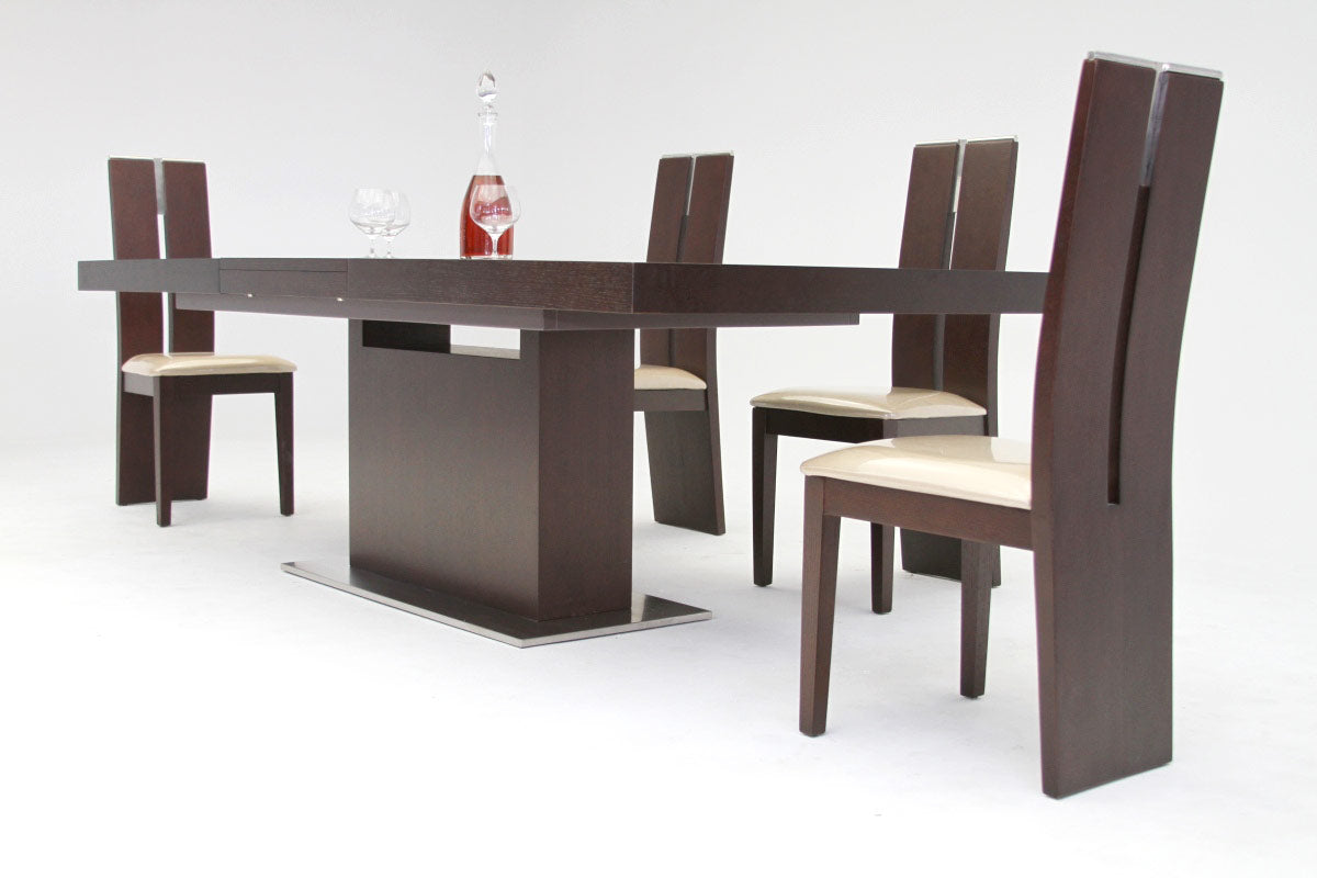 Zenith Modern Red Oak Extendable Dining Table by VIG Furniture - View 9