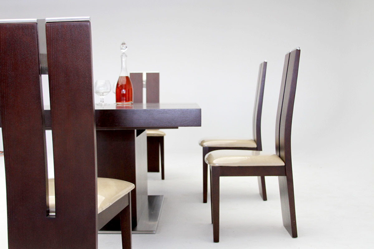 Zenith Modern Red Oak Extendable Dining Table by VIG Furniture - View 3