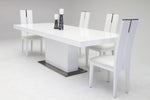 Zenith Modern White Extendable Dining Table by VIG Furniture - View 4